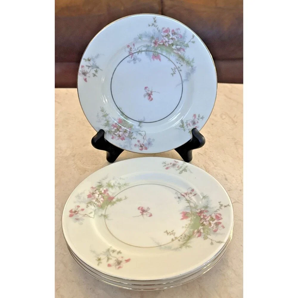 Set of 4 Theodore Haviland New York Apple Blossom 6 3/8